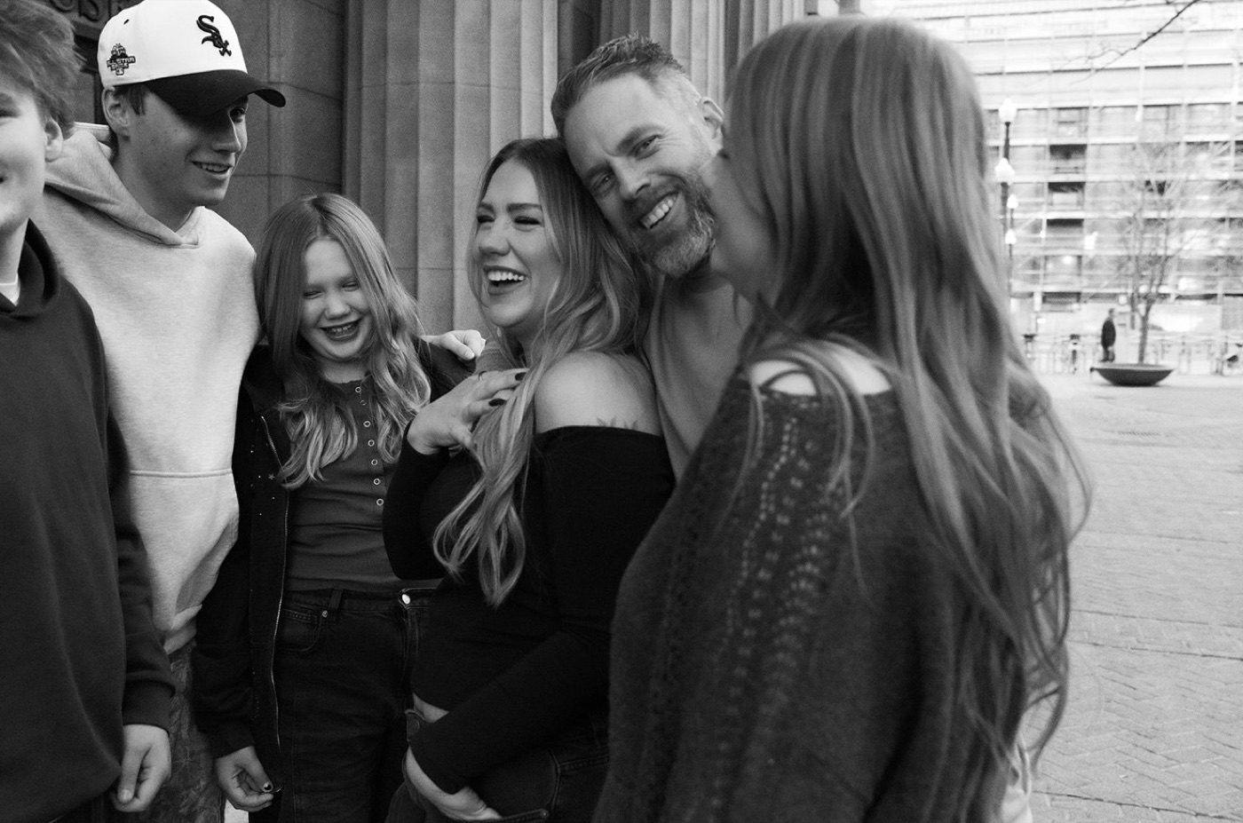 The Buchmiller family sharing a laugh